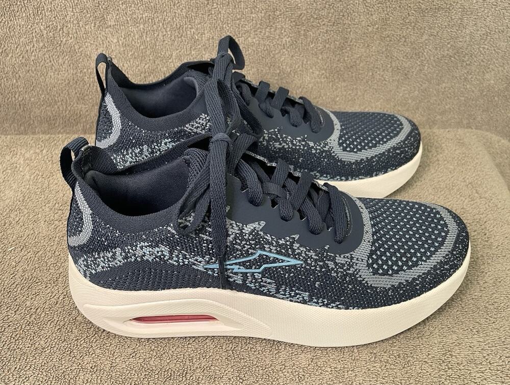 Avia Women's Lace-Up Air Sneaker 2 Size 8 Blue Memory Foam Insole Synthetic GUC
